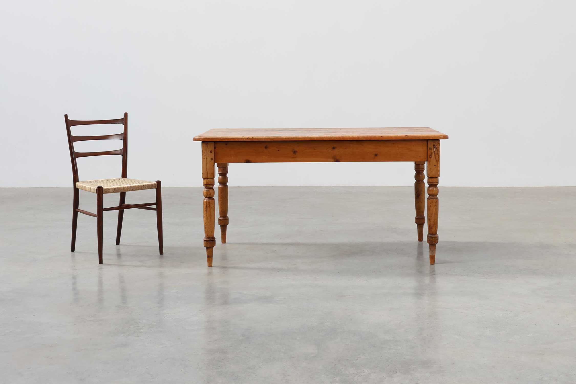 Antique Pine Farmhouse Table, France, Late 19th Century thumbnail